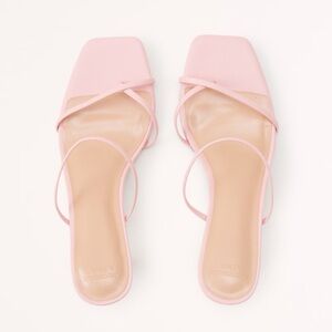 Abercrombie & Fitch Pink Strappy Kitten Heels